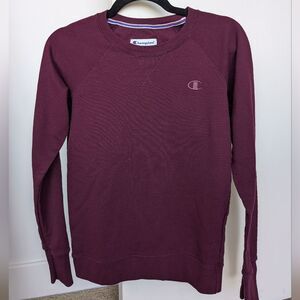 Champion Plum Crew Neck Pullover classic logo
